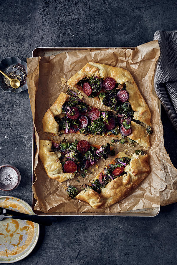 Galette With Cabbage Florets And Sausage Photograph by Angelika Grossmann