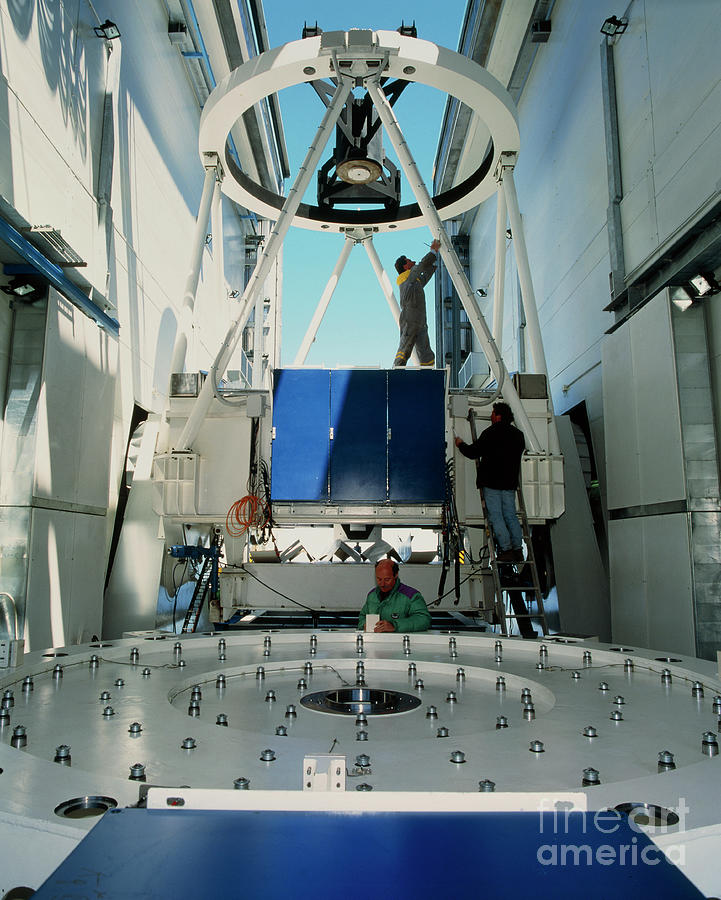 Galileo National Telescope Mirror Support Photograph by David Parker/science Photo Library