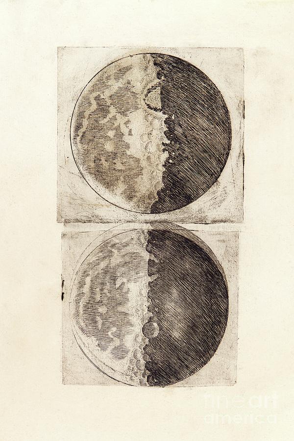 Galileos Moon Observations Photograph by Library Of Congress, Rare Book And Special Collections Division/science Photo Library
