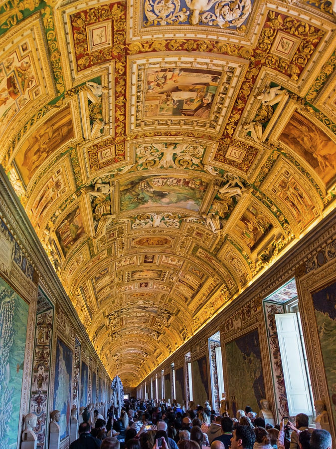 Gallery of Maps in the Vatican Museums Photograph by Claudio Maioli