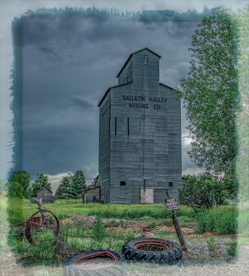 Galletin Valley Milling Company, Painterly Photograph by Marcy Wielfaert