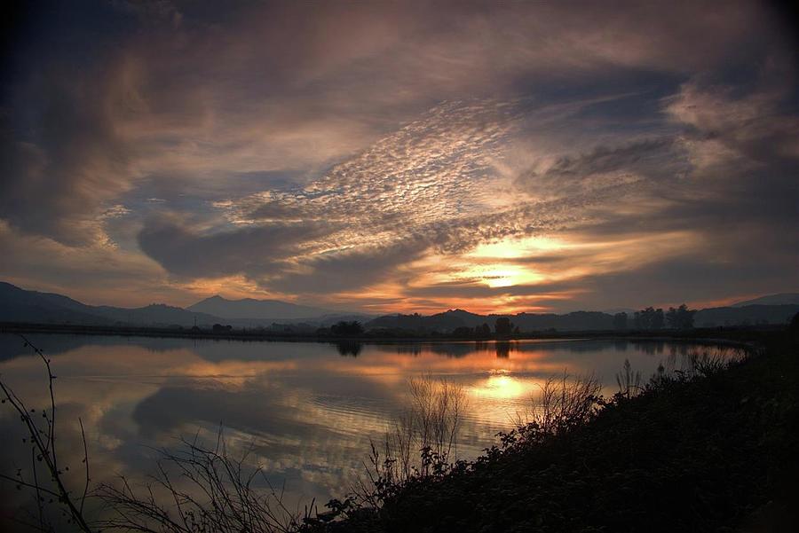 Gallinas Marsh Sunset Photograph by John Parulis