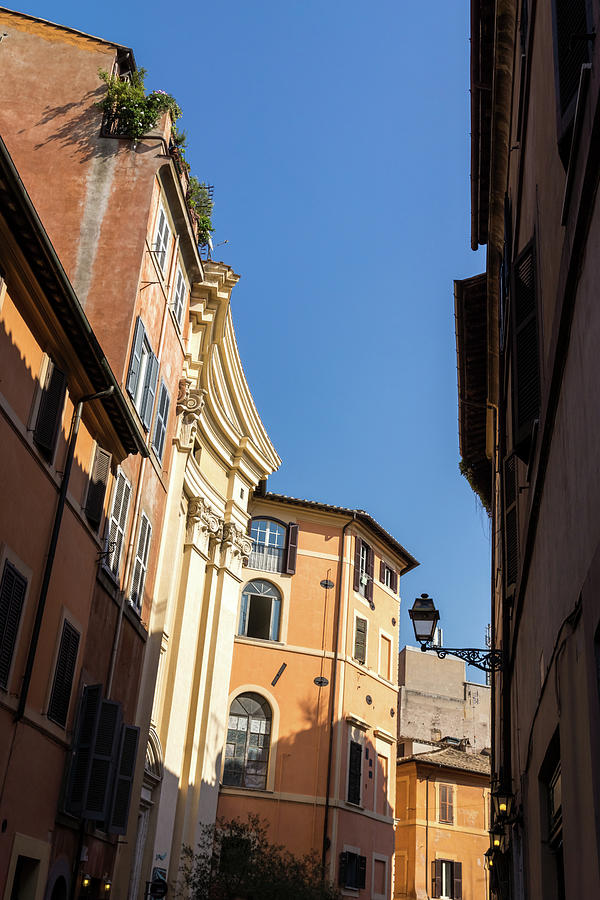 Gallivanting Around in Rome Italy - Centro Storico Small Street Character and Charm Photograph by Georgia Mizuleva