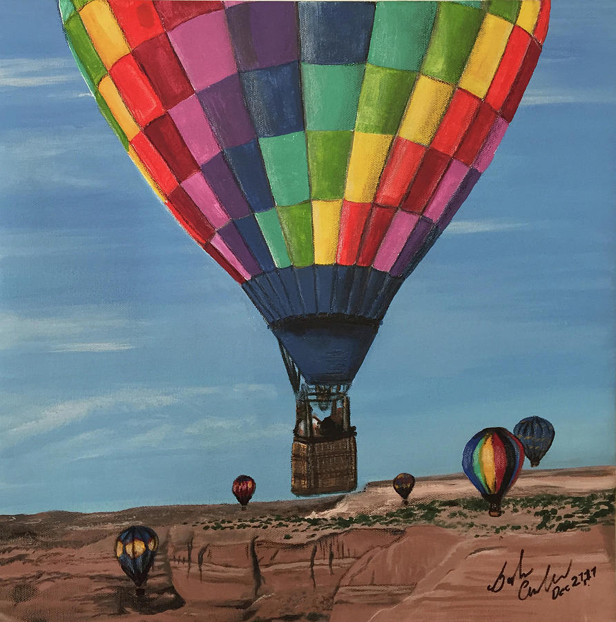 Gallup Balloon ride Painting by Barbara Andrews