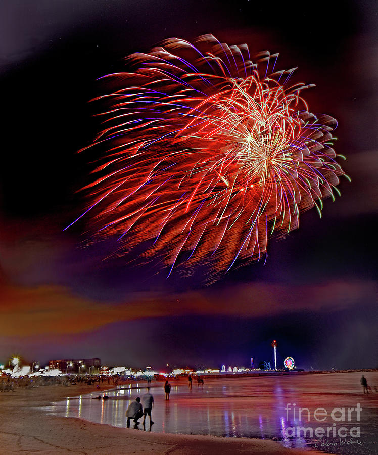 Galveston 4th of July Photograph by Calvin Wehrle Fine Art America