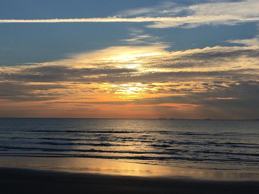 Galveston, TX Boardwalk Sunrise Photograph by Rose Mulroney - Fine Art