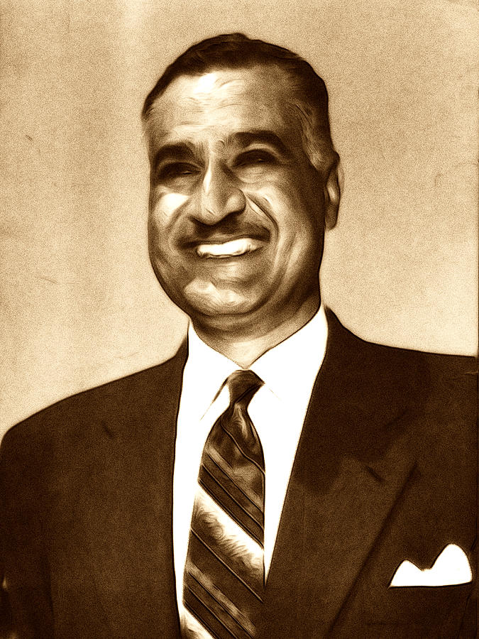 Gamal Abdel Nasser Digital Art by Jeff Iverson