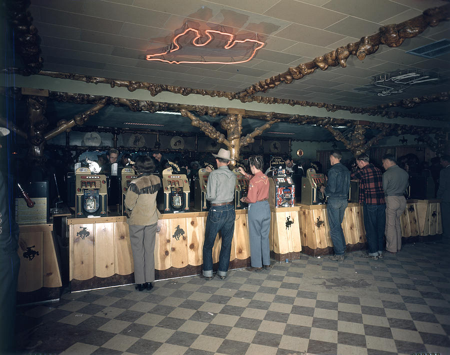 Gambling At The Cowboy Bar Photograph by Alfred Eisenstaedt