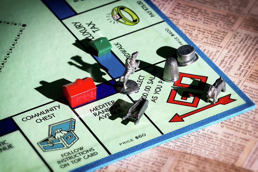 Game Play. Monopoly Photograph