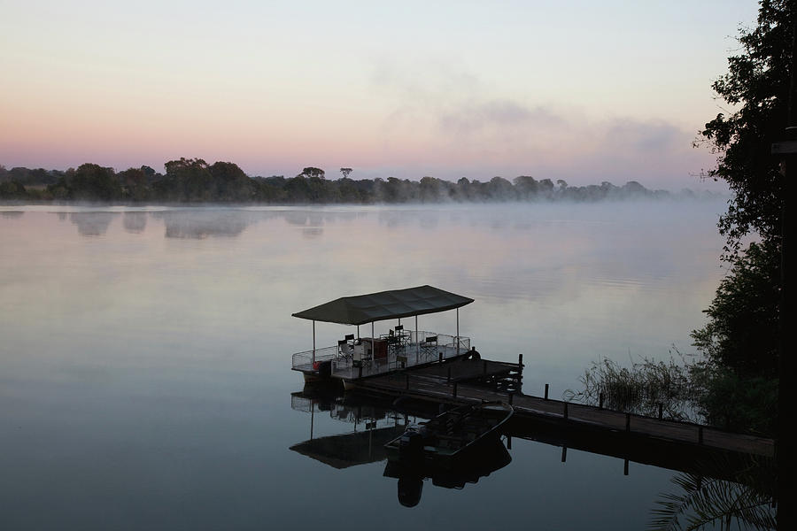 Game Viewing Boat On Kafue River At Photograph by Dawie Du Plessis