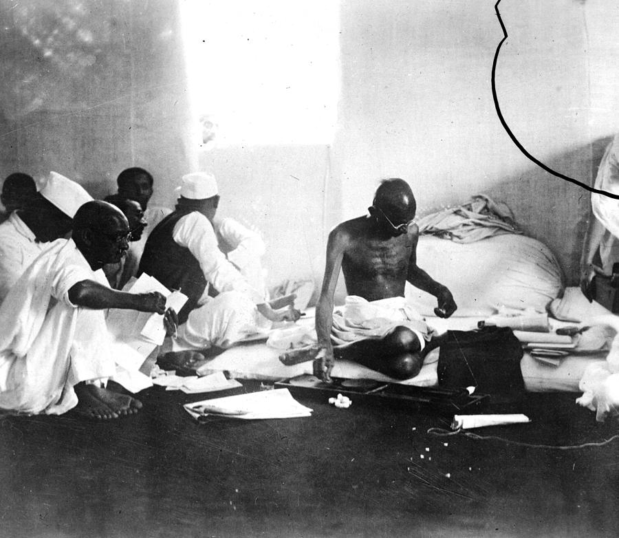 Gandhi Spinning Photograph by Keystone