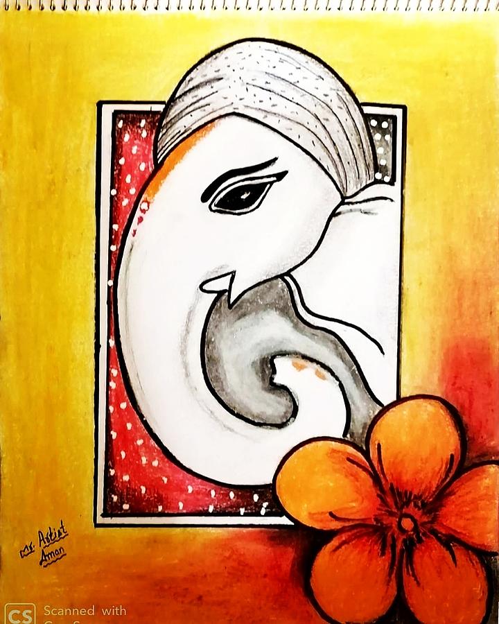 LORD GANESHA OIL PASTEL DRAWING STEP BY STEP FOR BEGINNERS #lord_ganesha |  Art drawings for kids, Oil pastel drawings, Ganesha drawing