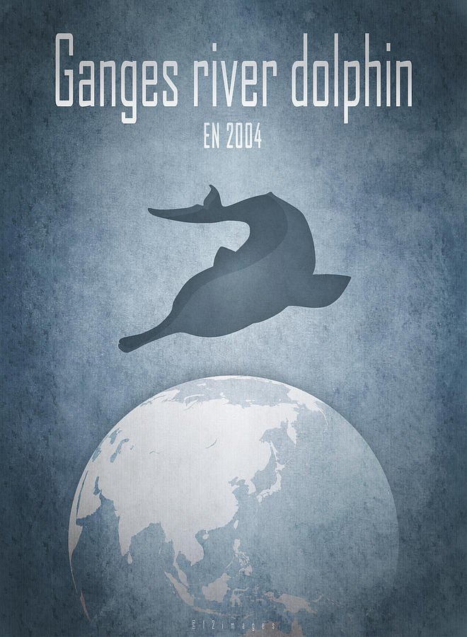 Ganges river dolphin Digital Art by Moira Risen