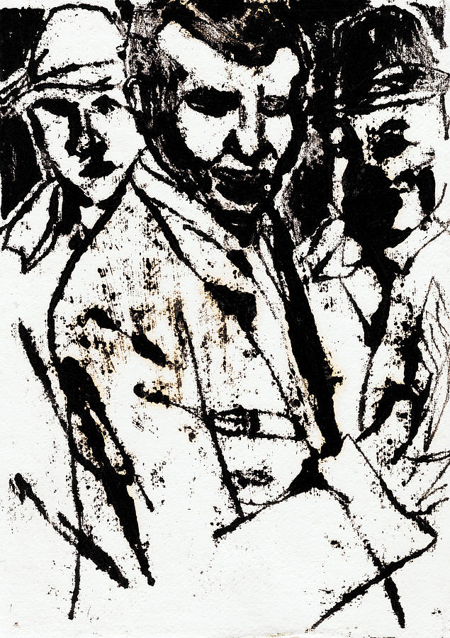 Gangsters Drawing by Edgeworth Johnstone