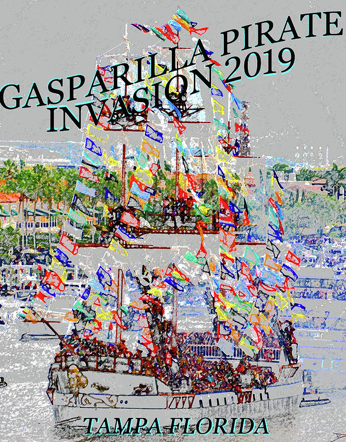 Boat Painting - Gaparilla Pirate Invasion 2019 work A by David Lee Thompson