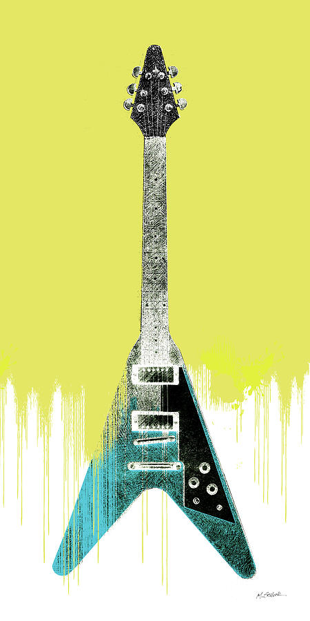 Guitar Mixed Media - Garage Band IIi Paint by Mike Schick