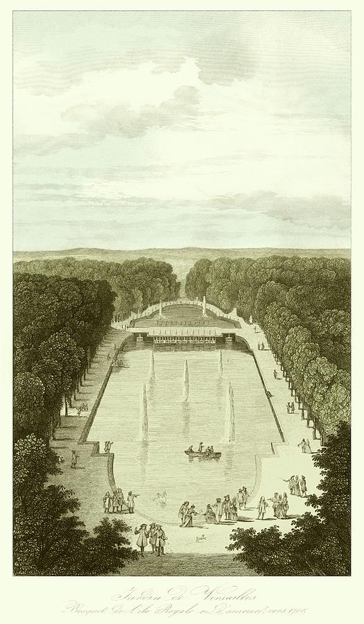 Vintage Painting - Garden At Versailles II by Vision Studio