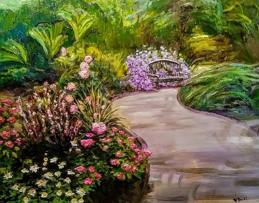 Path to the Garden Bench at Evergreen Arboretum by J Reynolds Dail Path to the Garden Bench at Evergreen Arboretum by J Reynolds Dail