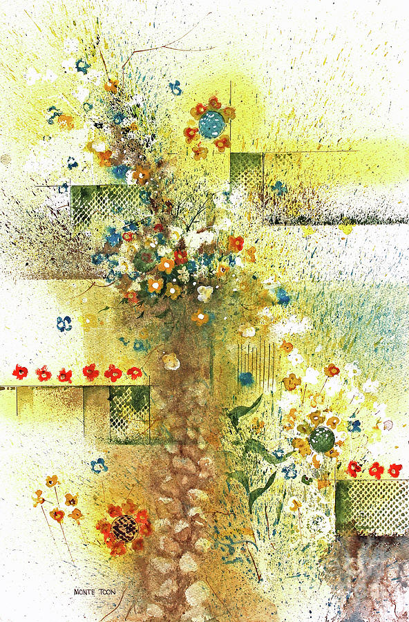 Garden Bouquet Painting by Monte Toon