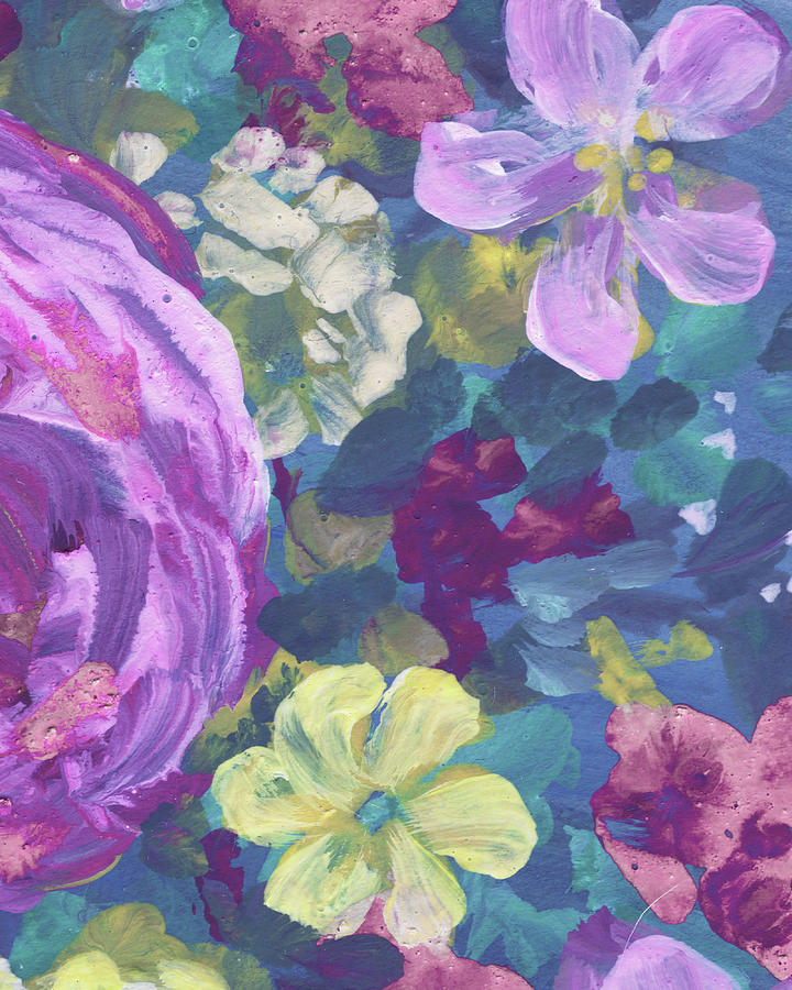 Garden Flowers Floral Impressionism  Painting by Irina Sztukowski