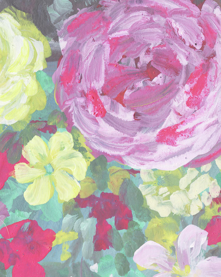 Garden Flowers In The Morning Impressionism  Painting by Irina Sztukowski