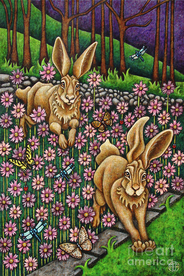 Garden Frolic  Painting by Amy E Fraser