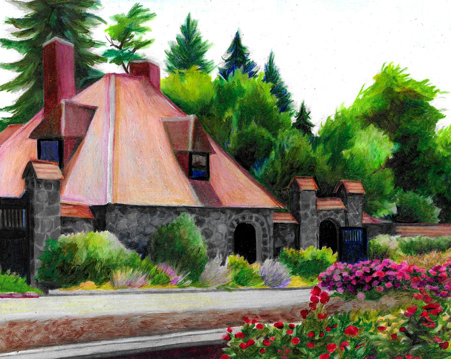 Garden House Drawing by Michelle Brooksbank | Fine Art America