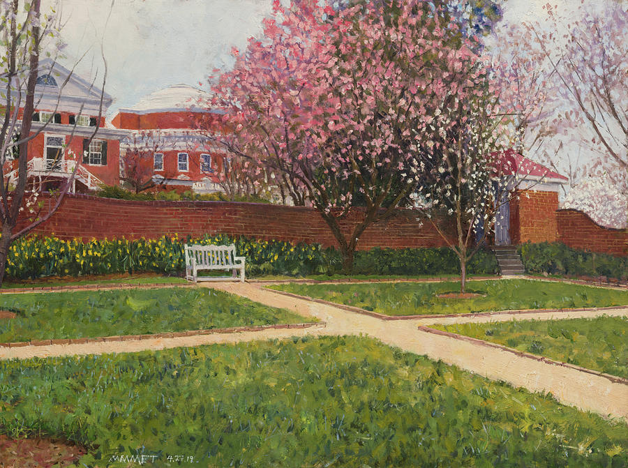 University Of Virginia Painting - Garden II, Spring Blossoms by Edward Thomas
