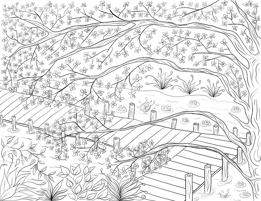 Garden Landscape 1 Mixed Media by Delyth Angharad - Fine Art America