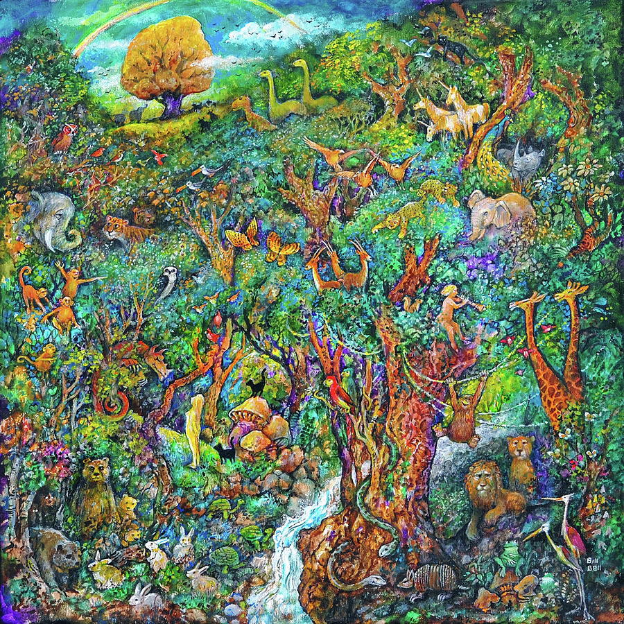 Garden Of Eden Painting By Bill Bell Fine Art America