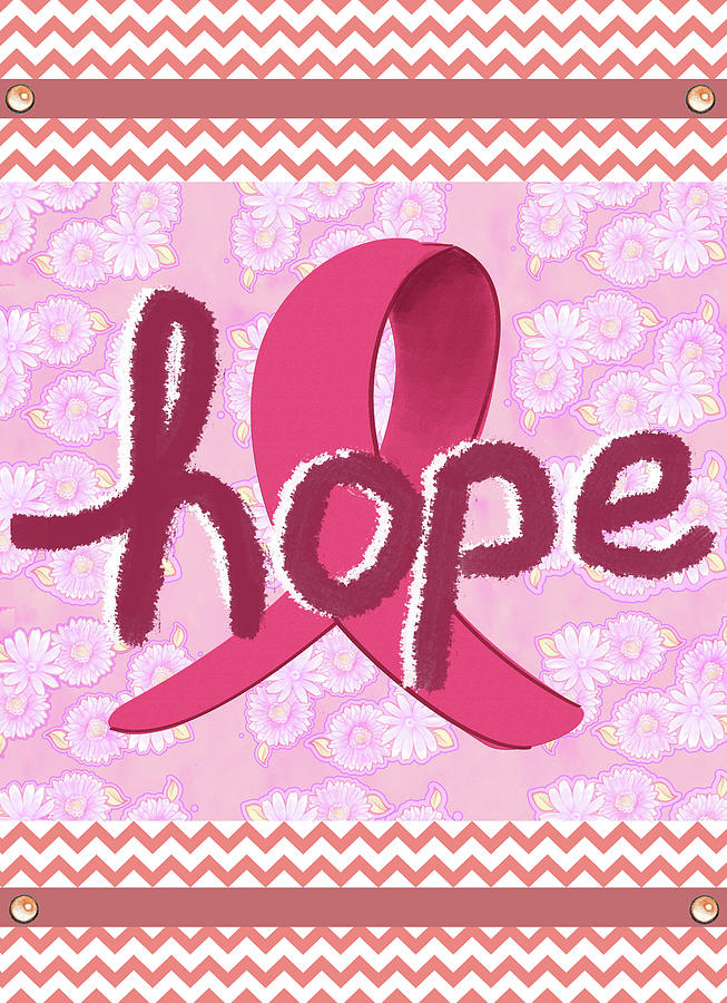 Pink Ribbon Mixed Media - Garden Of Hope by Valarie Wade