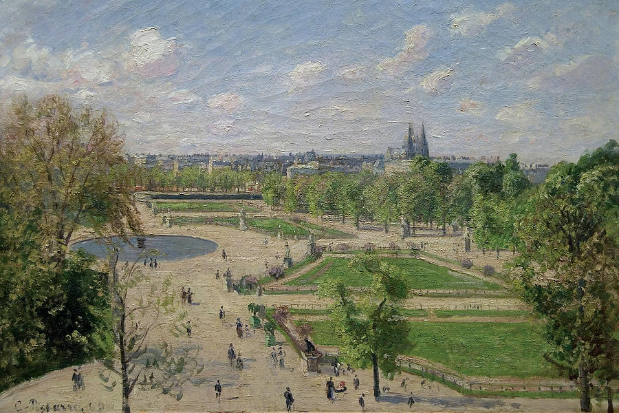 Garden of the Tuileries in the Spring Painting by Camille Pissarro