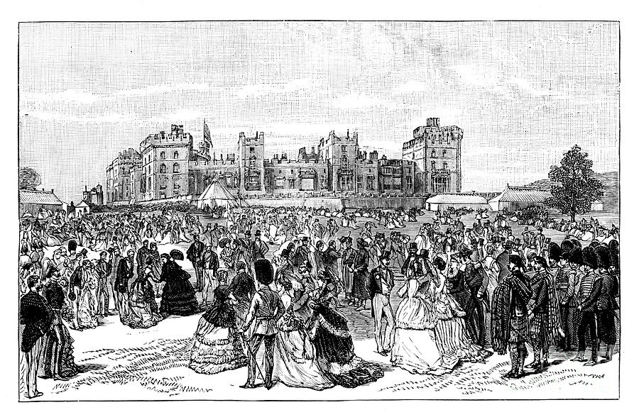 Garden Party At Windsor Castle, 19th Drawing by Print Collector