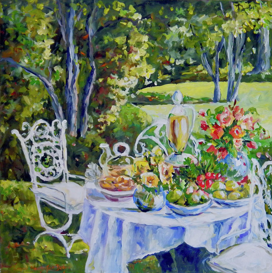 Garden Party Painting by Ingrid Dohm
