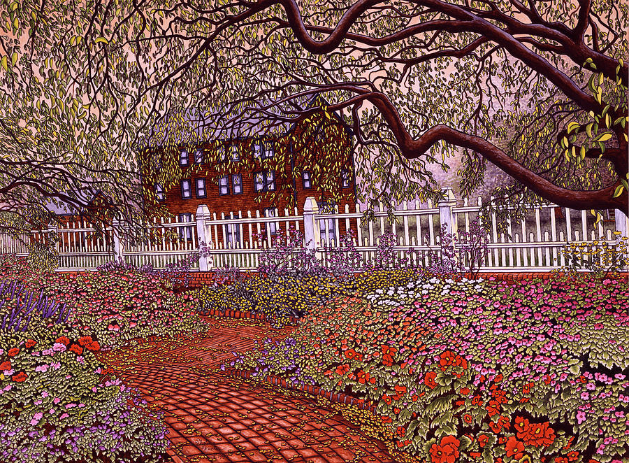 Garden Path Painting by Thelma Winter Garden Path Painting by Thelma Winter