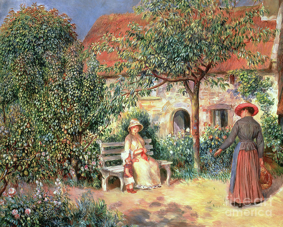 Garden Scene in Brittany Painting by Pierre Auguste Renoir