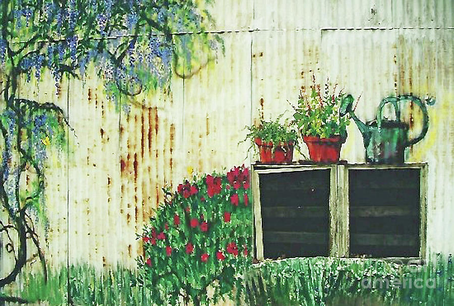 Garden Shed Mural 300 Photograph by Sharon Williams Eng