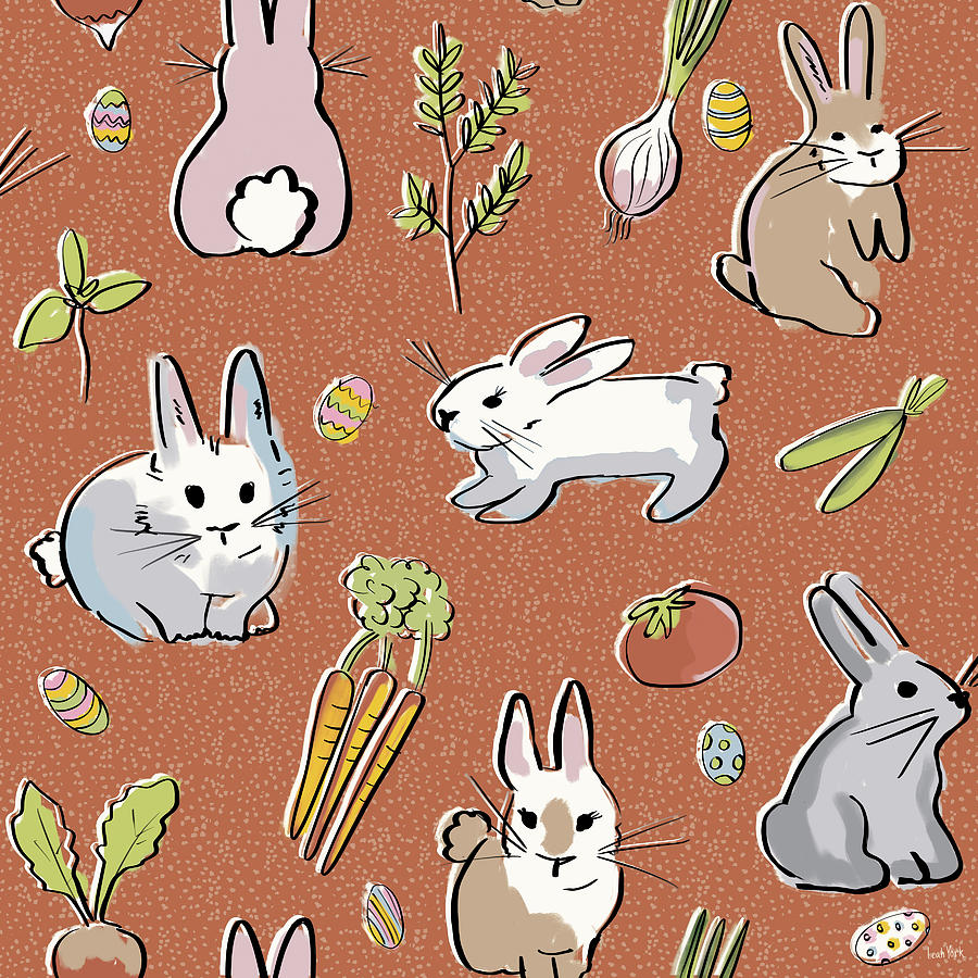 Animal Drawing - Garden Treasures Pattern Ib by Leah York