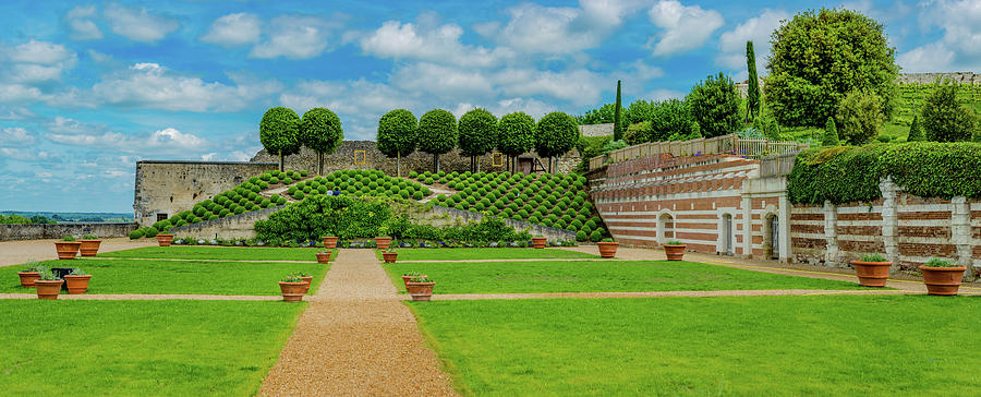 Panorama of Gardens of Chateau Amboise Photograph by Marcy Wielfaert