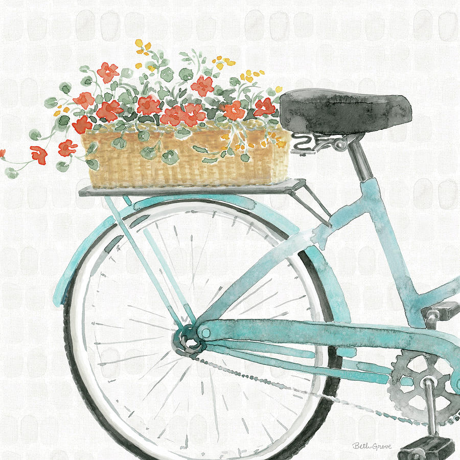 Bicycle Painting - Gardenscape Xvi by Beth Grove