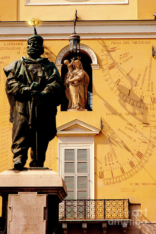 Garibaldi Statue and Astronomical Clock Photograph by Brian Jannsen