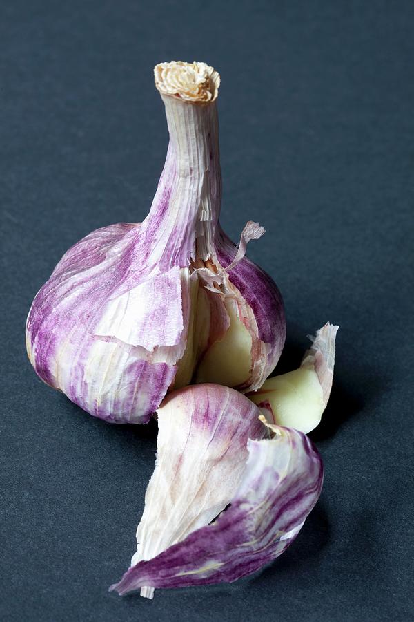 Garlic Bulb, Broken Open Photograph by Hilde Mche