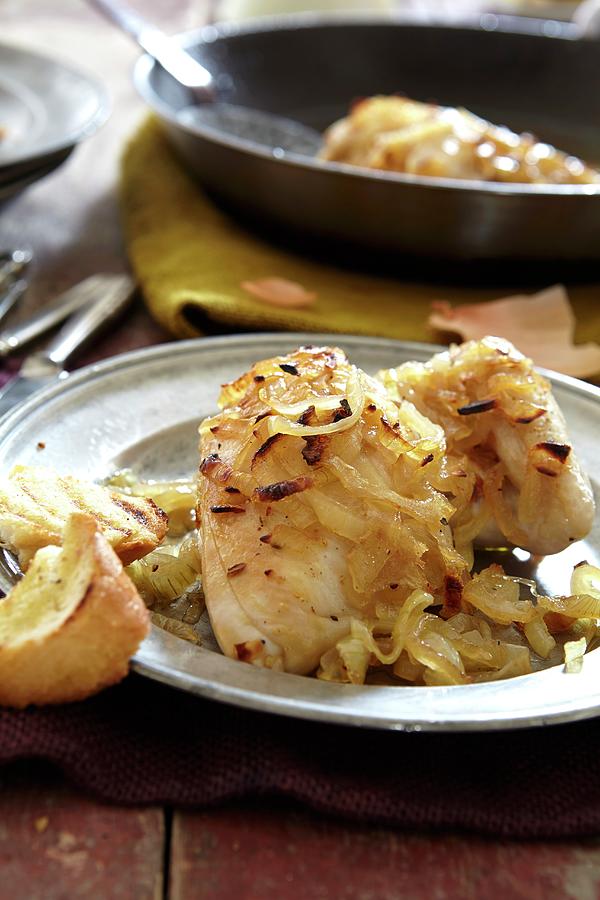 Chicken Photograph - Garlic Chicken With Caramelised Onions by Kirchherr, Jo