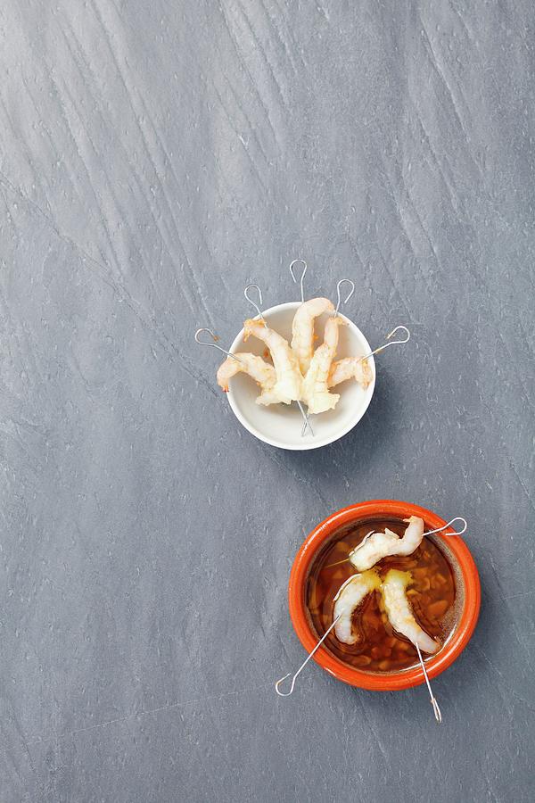 Garlic Sauce With Olive Oil, Anchovies And Prawns Photograph by Rua Castilho