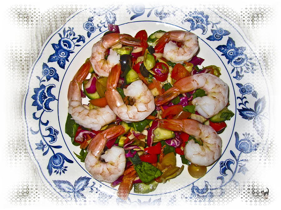 Garlic Shrimp Salad Photograph