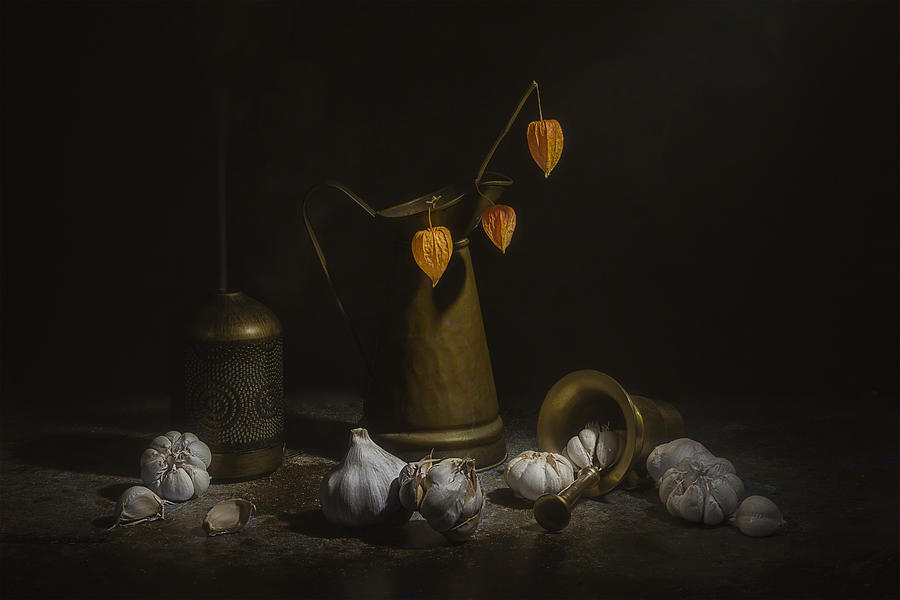 Still Life Photograph - Garlics by Lydia Jacobs