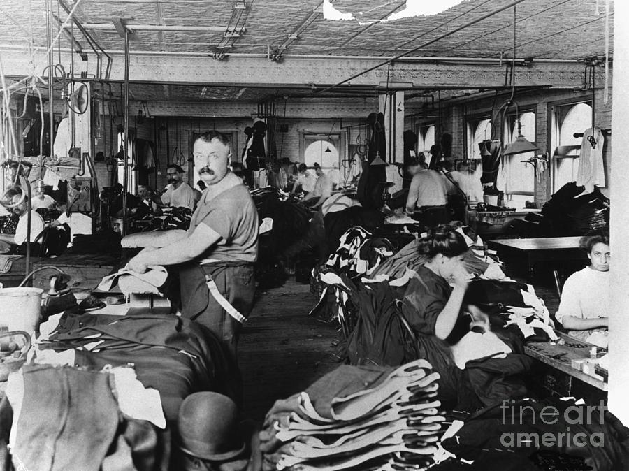 Garment Workers In Moe Levys Shop Photograph by Bettmann