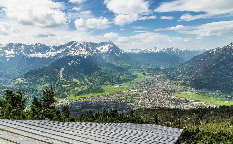 Garmisch-partenkirchen Panorama With Ski Jump Photograph by Nils Melzer