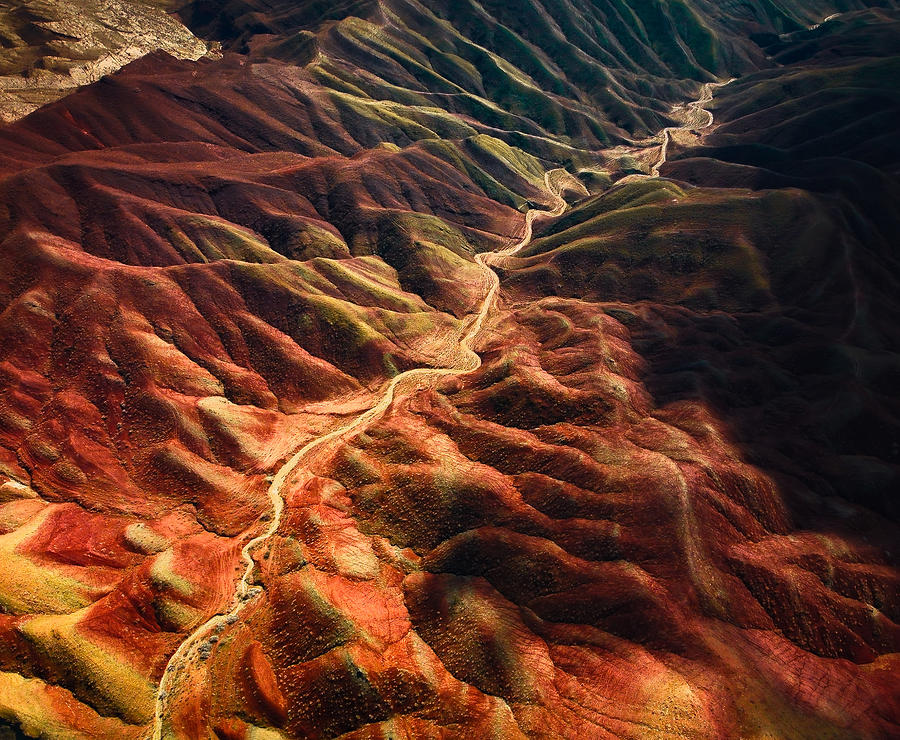 Garmsar Rainbow Hills Photograph by Majid Behzad