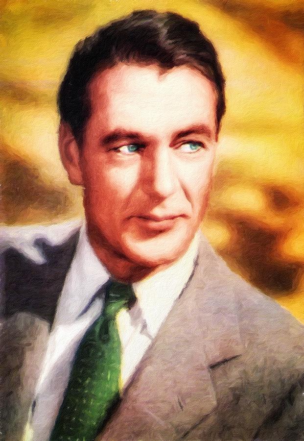 Gary Cooper, portrait Painting by Vincent Monozlay